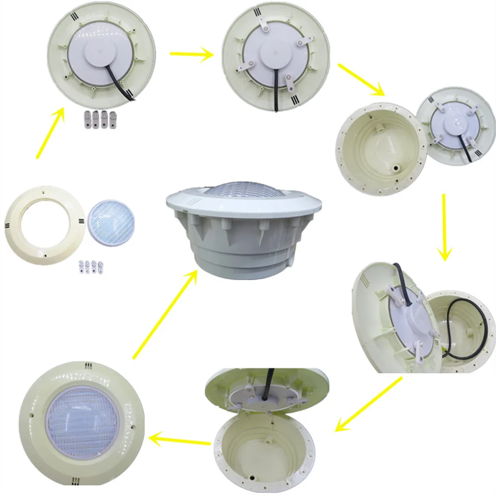 Xy Spa & Wellness - 45W RGB水中ライト、36W、54W、噴水池用ランプ、IP68防水、埋め込み式スポットライト、24W、18W、LEDプールライト。
