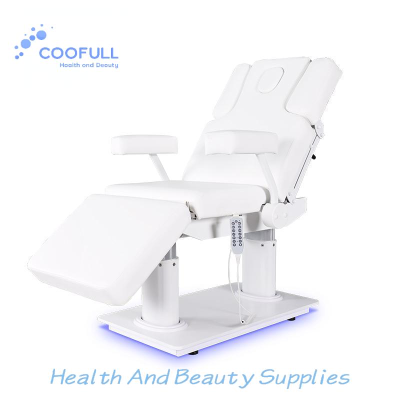 Spa Wellness In - Coofull電動調整マッサージベッド、サロン用電動スパウェルネステーブル、5つの調整可能なLEDランプとメモリ機能付き