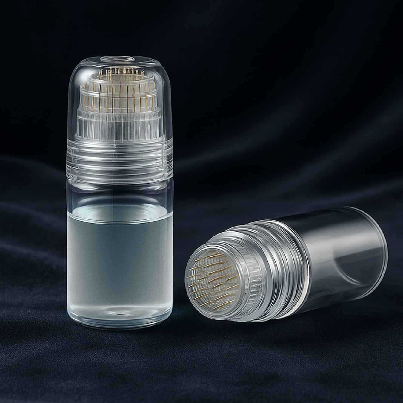 Derma Roller 0.25 - 1個入りチタン製ダーマローラー、20針スキンスタンピングセラムアプリケーター - ハイドラマイクロニードル、針の深さ0.25mm、プラスチック＆ガラス製
