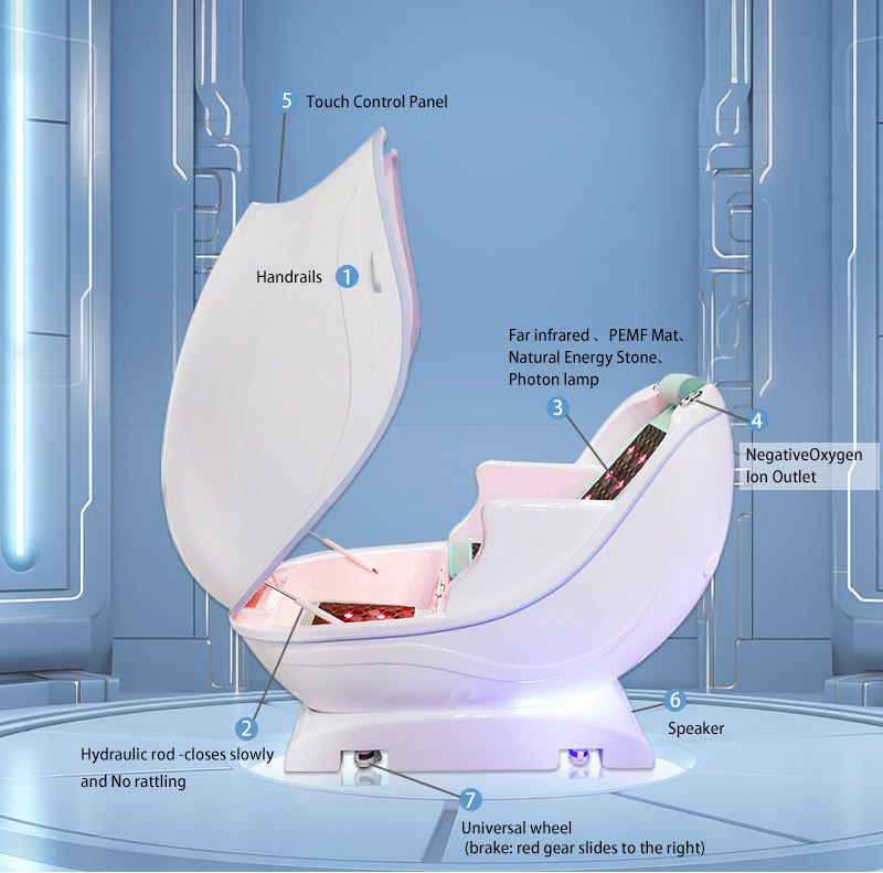 遠赤外線シーテッドスパカプセル、アクリル製スペースポッド、赤 - Spa Wellness In のレビューと価格
