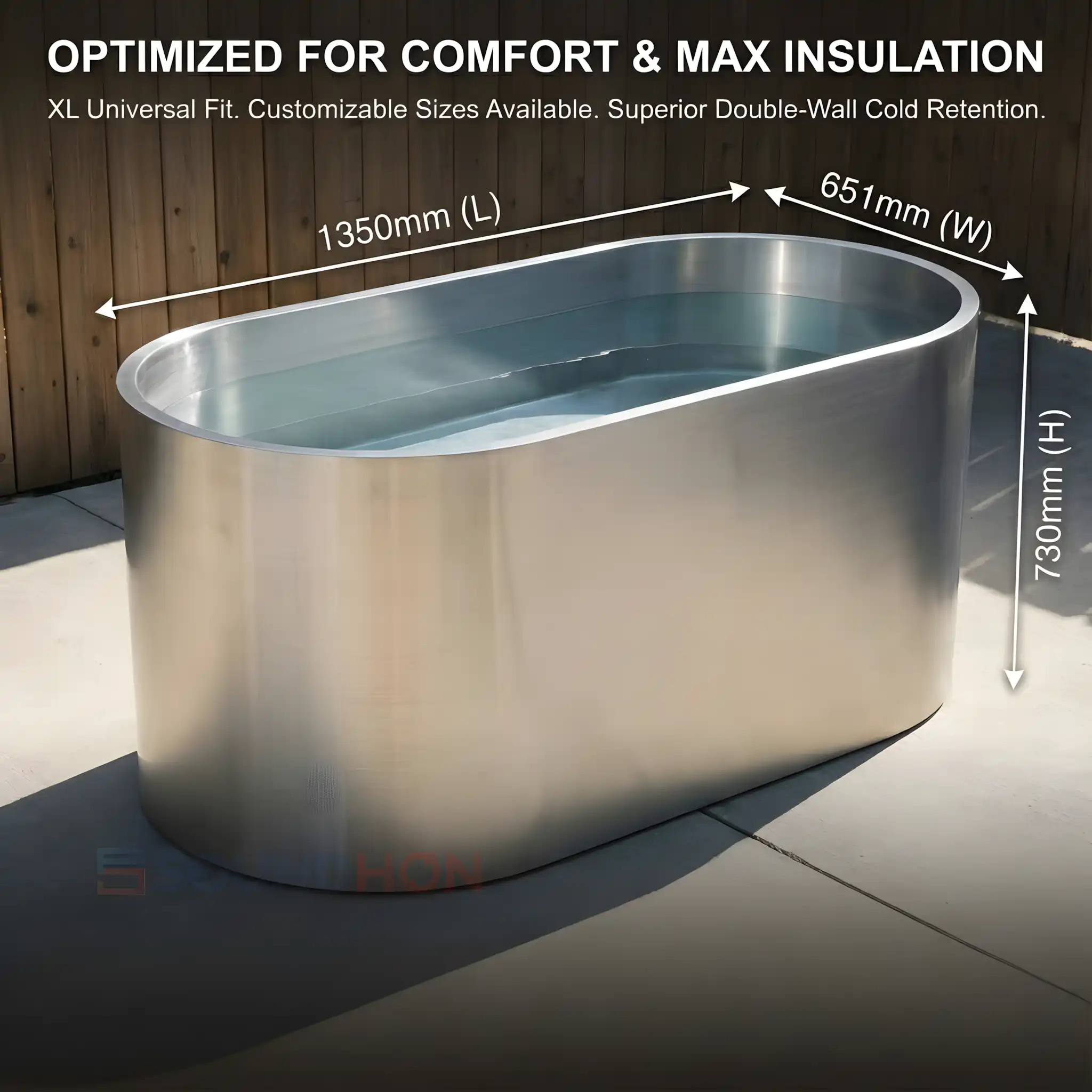 プレミアムマリングレード316ステンレス鋼製アイスバス浴槽、 - Spa Wellness In のレビューと価格